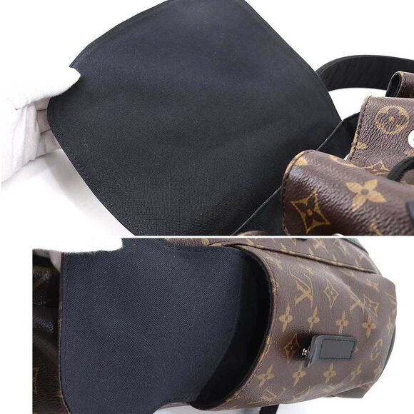 Louis Vuitton Monogram Macassar Christopher PM Backpack Rucksack Brown Noir - Picture 6 of 10